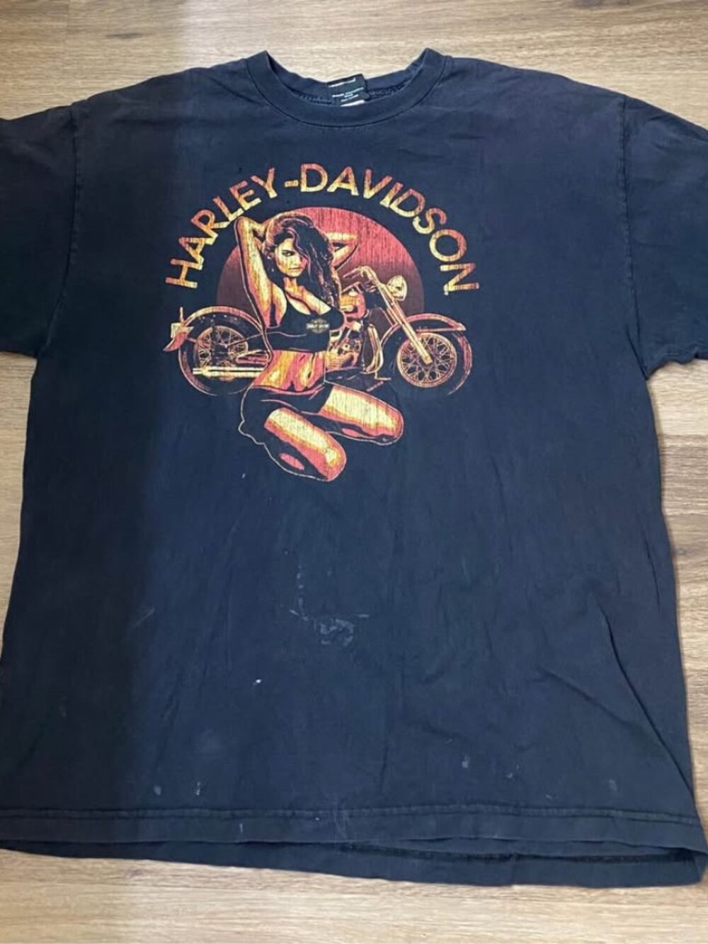 Harley-Davidson Men’s Large Graphic T-Shirt Whiskey Row Prescott AZ Pin-Up Girl